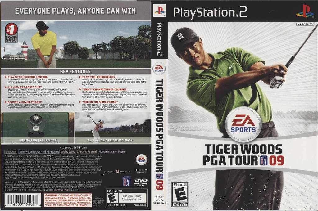 Tiger Woods Pga Tour 09 — box-texture (US)