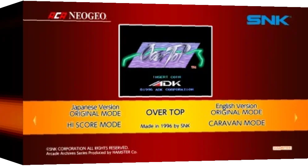 Aca Neogeo Over Top — box-3D (WOR)