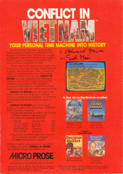 Conflict In Vietnam — box-2D-back (US)