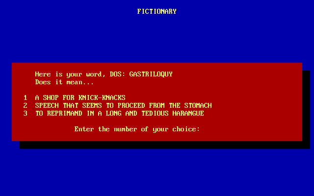 Fictionary — ss (WOR)
