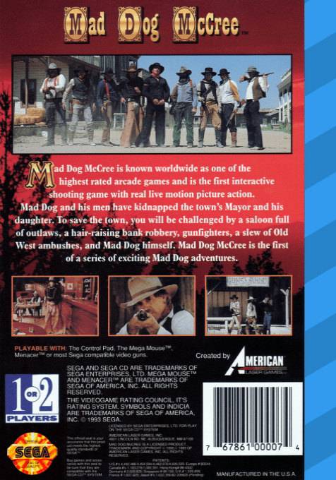 Mad Dog McCree — box-2D-back (US)