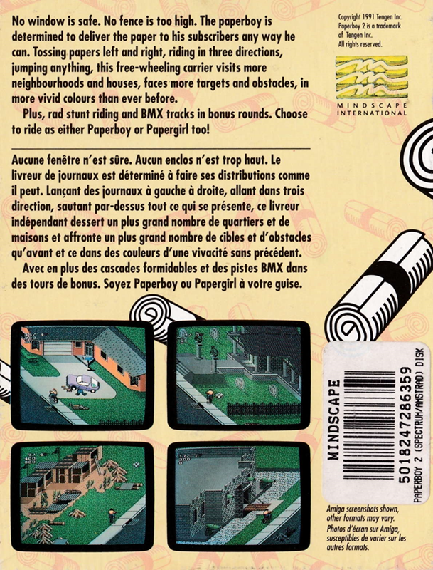 Paperboy 2 — box-2D-back (EU)
