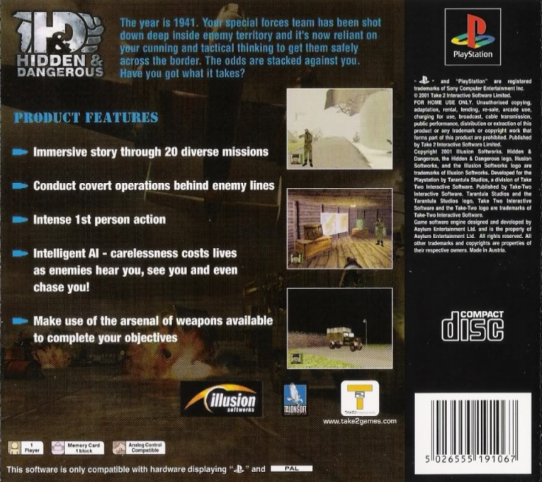 Hidden & Dangerous — box-2D-back (EU)
