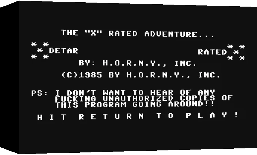 The X-Rated Adventure — box-3D (WOR)
