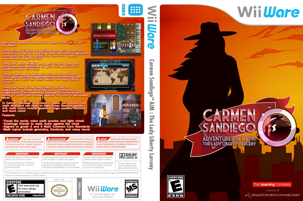 Carmen Sandiego Adventures in Math : The Lady Liberty Larceny — box-texture (US)