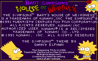 Simpsons, The - Bart's House Of Weirdness — sstitle (US)