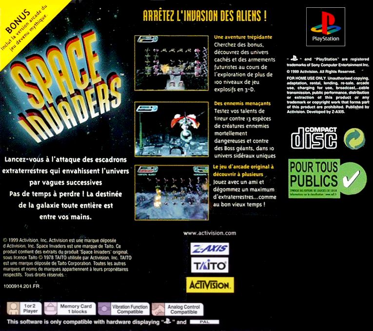 Space Invaders X — box-2D-back (FR)