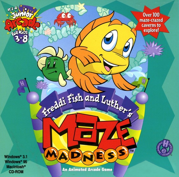 Freddi Fish and Luther's Maze Madness box art