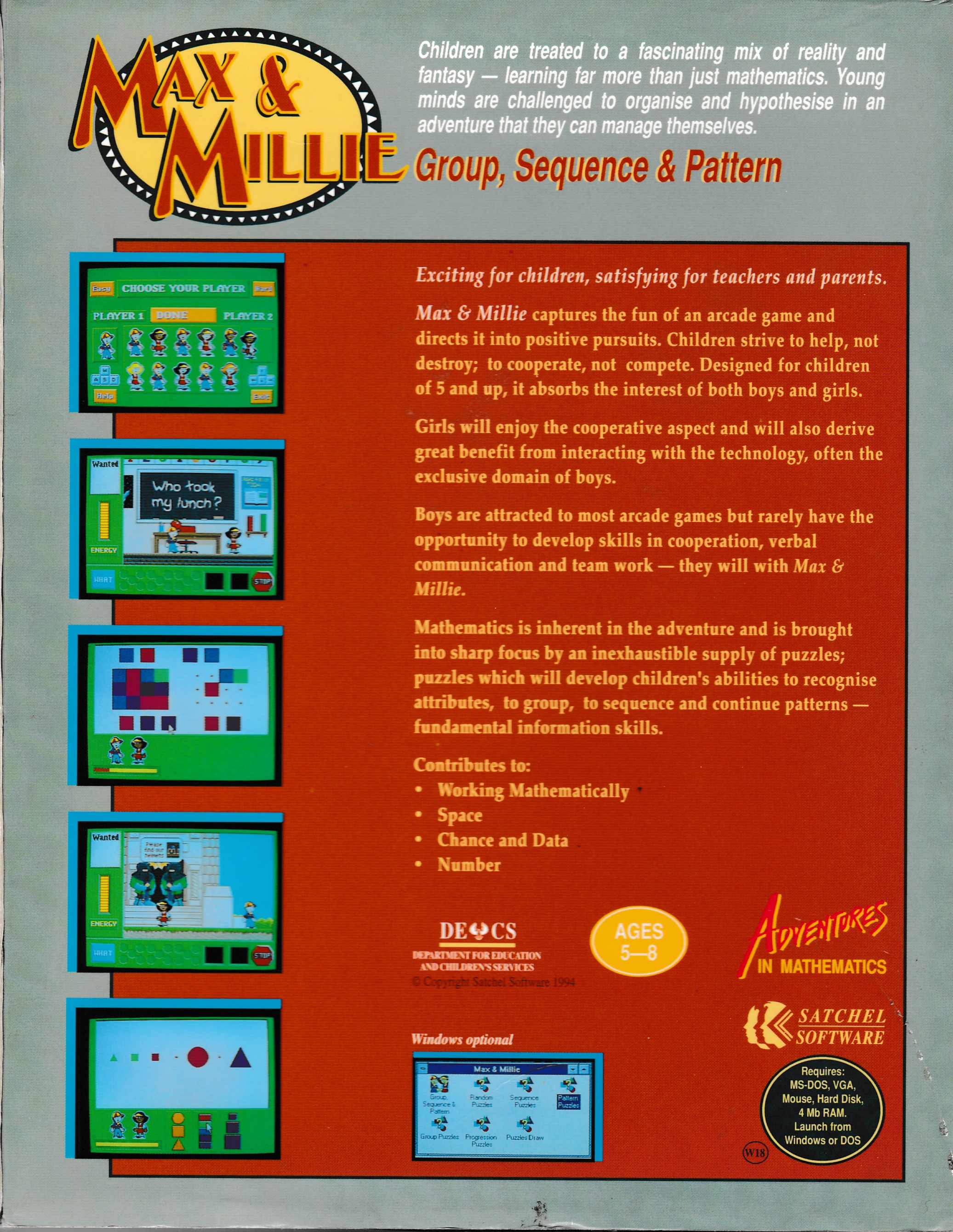 The Adventures of Max and Millie — box-2D-back (WOR)