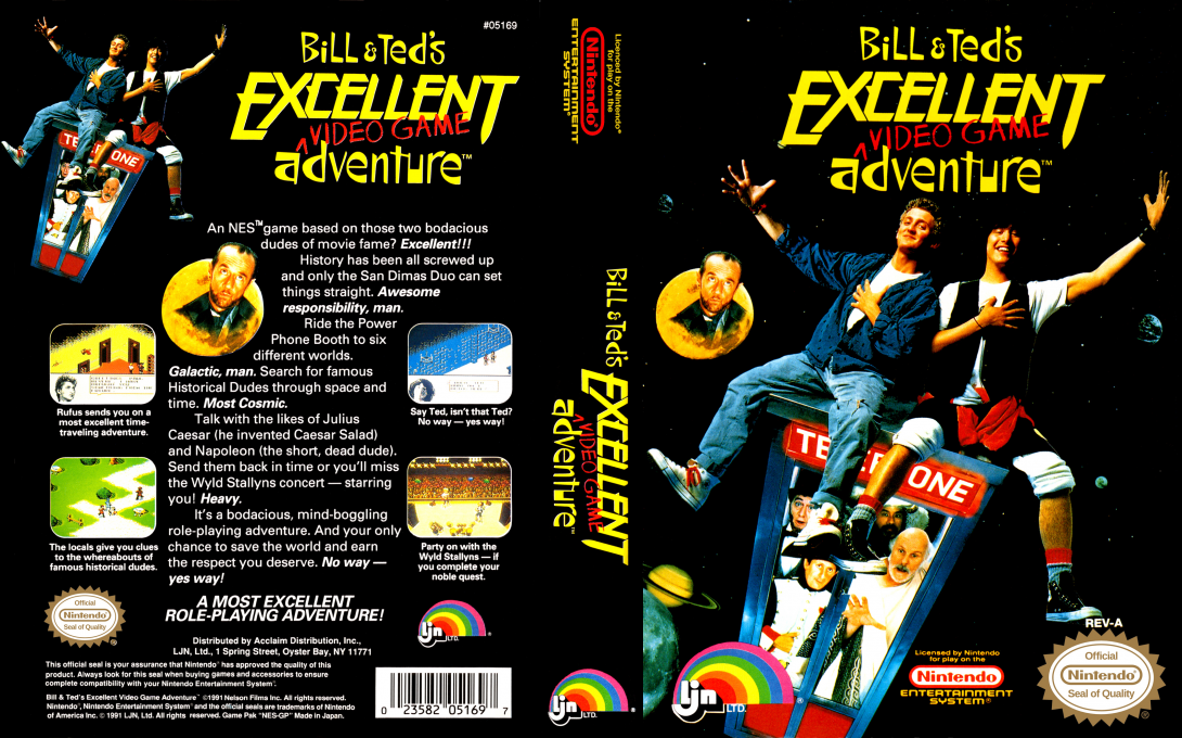 Bill & Ted's Excellent Video Game Adventure — box-texture (US)