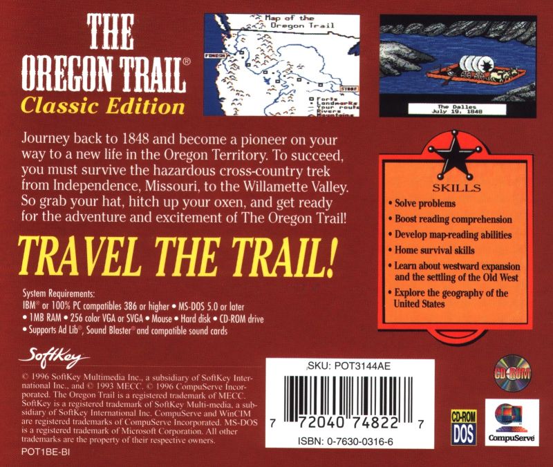 Oregon Trail Deluxe, The — box-2D-back (WOR)