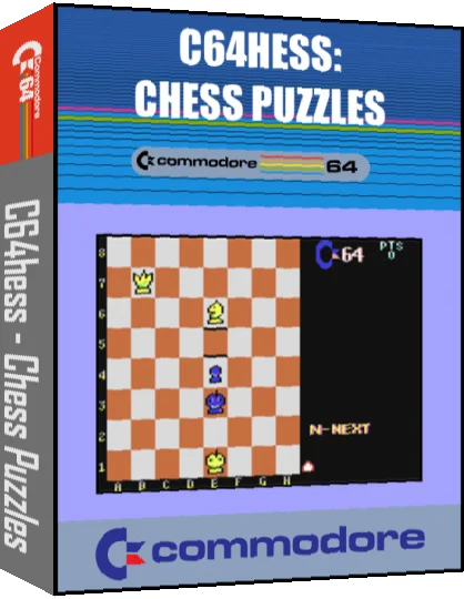 C64hess : Chess Puzzles — box-3D (CUS)