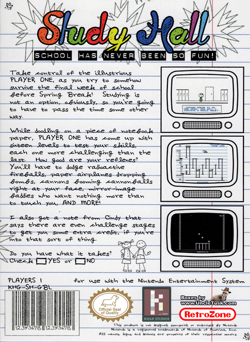 Study Hall — box-2D-back (US)