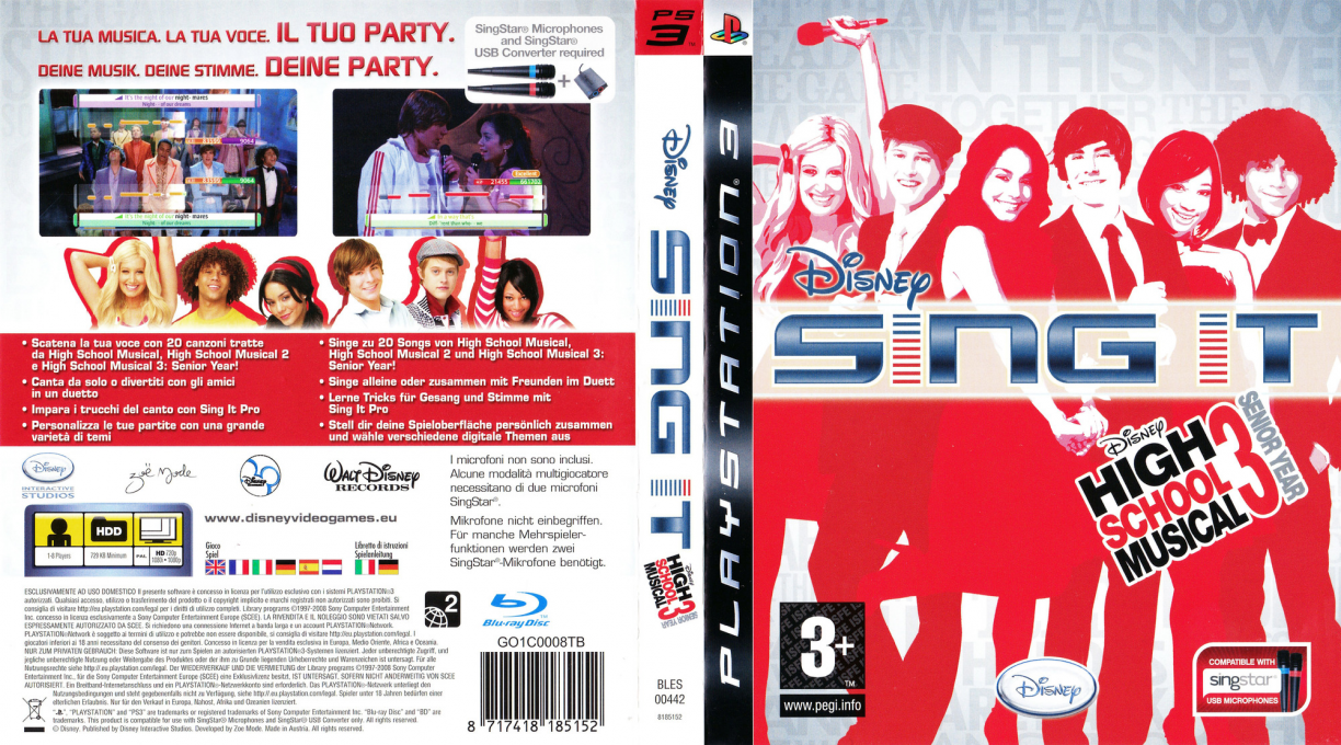 Disney Sing It - High School Musical 3 - Senior Year — box-texture (IT)