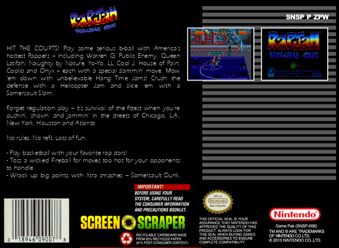 Rapjam - Volume One — box-2D-back (SS)