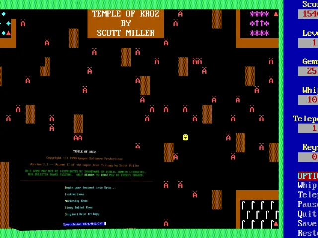 Temple of Kroz — mixrbv2 (WOR)