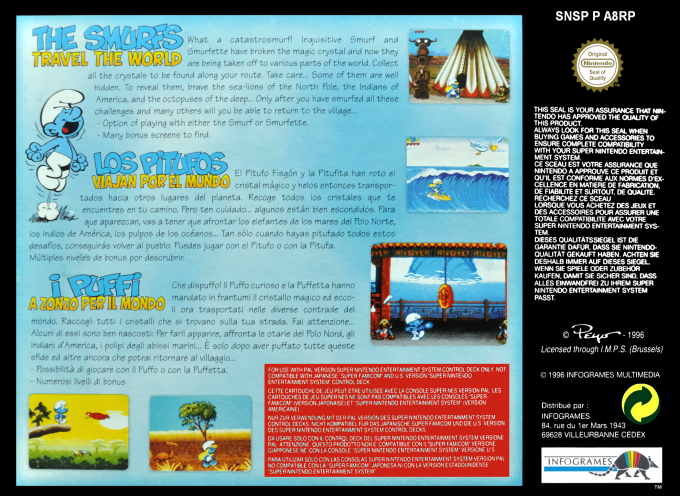 Smurfs Travel The World The — box-2D-back (EU)