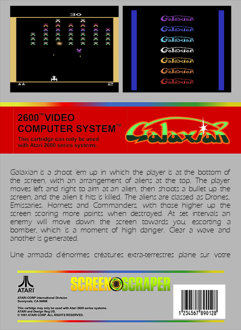 Galaxian — box-2D-back (SS)