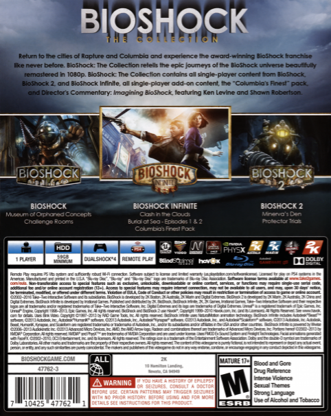 BioShock - The Collection — box-2D-back (US)