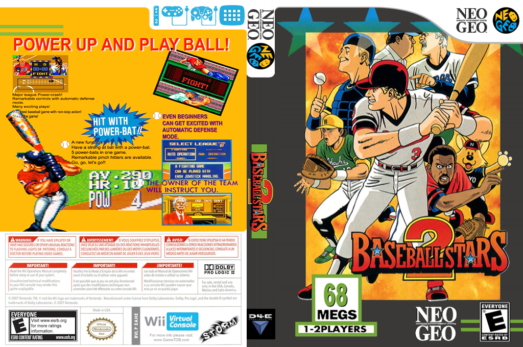 Baseball Stars 2 — box-texture (US)
