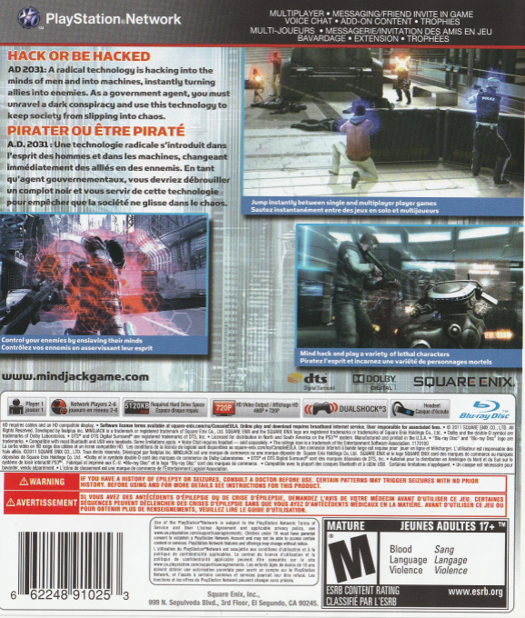 Mindjack — box-2D-back (CA)