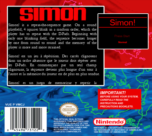 Simon! — box-2D-back (SS)