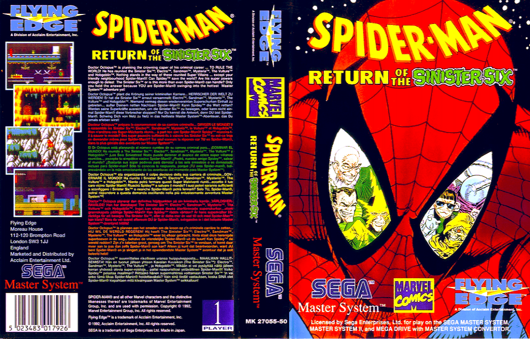 Spider-Man - Return of the Sinister Six — box-texture (EU)