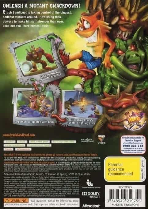 Crash - Mind over Mutant — box-2D-back (AU)