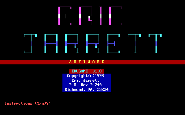 Edugame box art