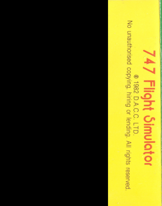 747 Flight Simulator — box-2D-back (WOR)