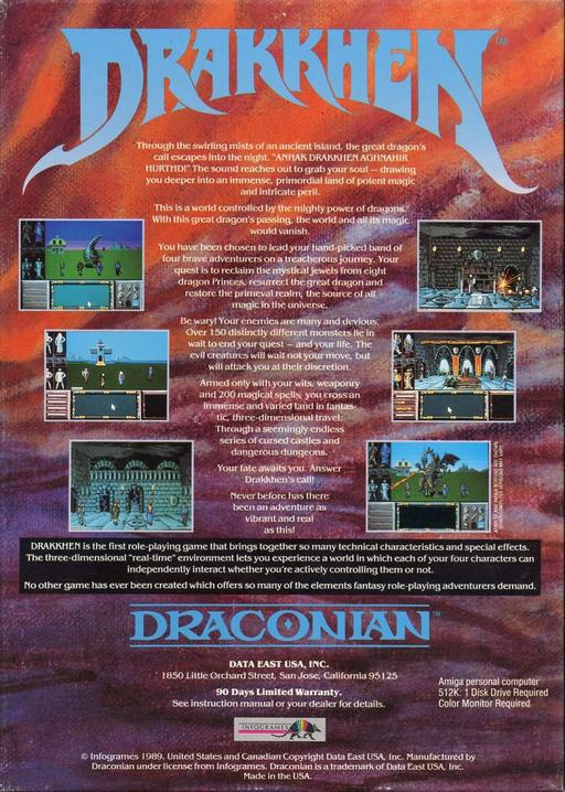 Drakkhen — box-2D-back (US)