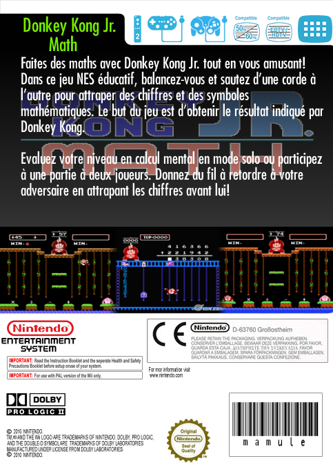 Donkey Kong Jr. Math — box-2D-back (FR)