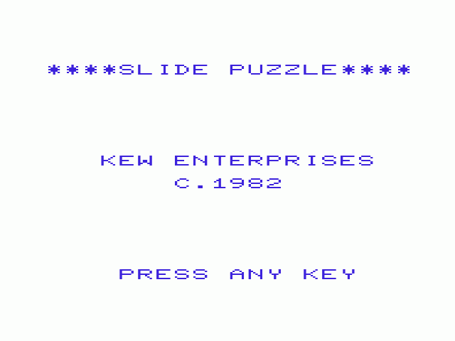 Slide Puzzle — sstitle (WOR)