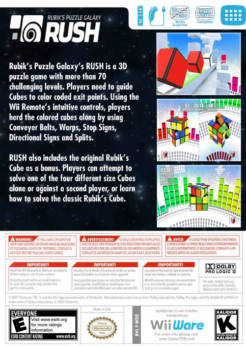 Rubik's Puzzle Galaxy - Rush — box-2D-back (US)