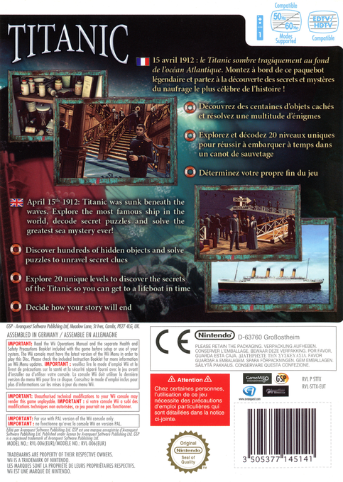 Hidden Mysteries - Titanic — box-2D-back (EU)