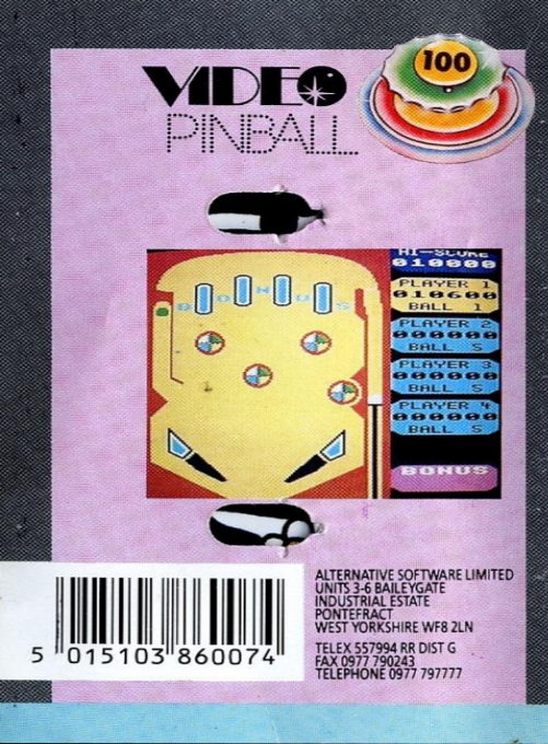 Video Pinball — box-2D-back (WOR)