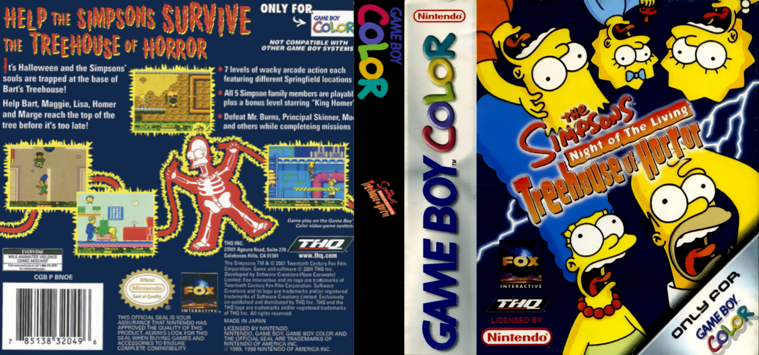 The Simpsons : Night of the Living Treehouse of Ho — box-texture (US)