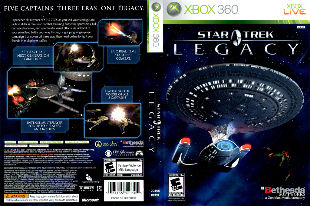 Star Trek - Legacy — box-texture (US)