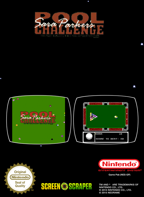 Sara Parker's Pool Challenge — box-2D-back (SS)