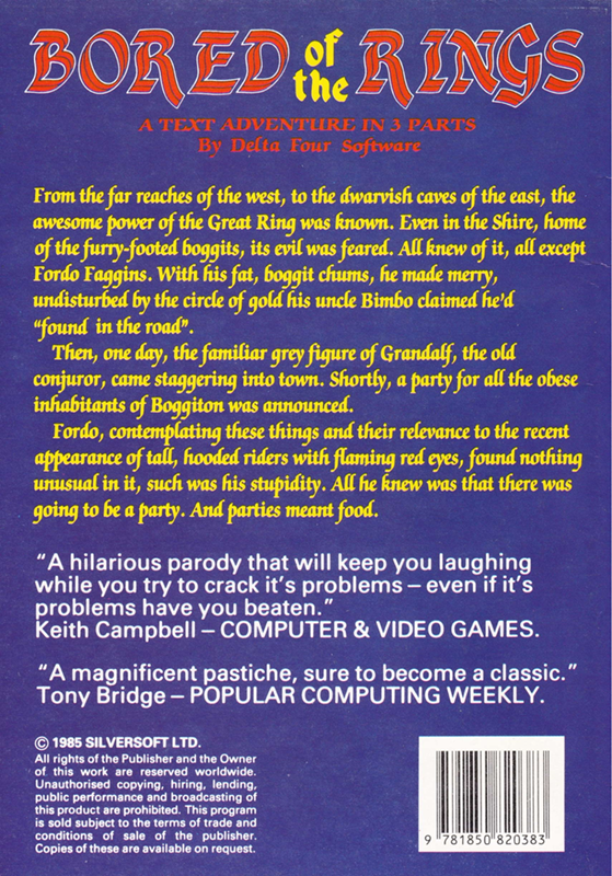 Bored Of The Rings — box-2D-back (EU)