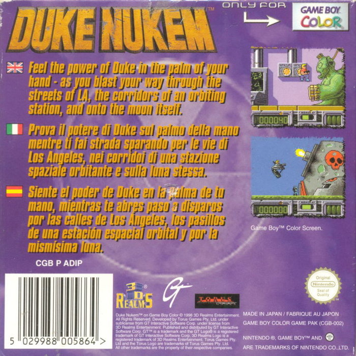 Duke Nukem — box-2D-back (EU)