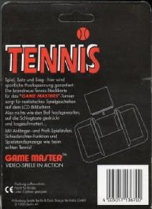 Tennis Master — box-2D-back (DE)