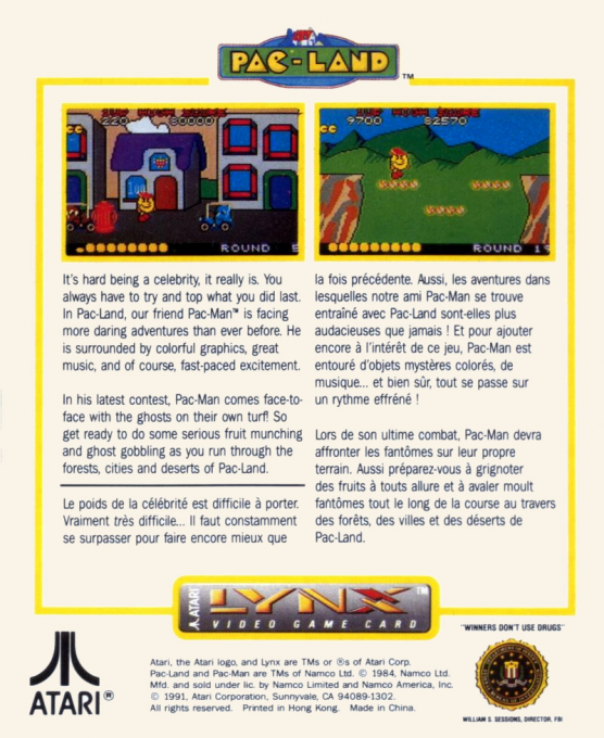 Pac-Land — box-2D-back (WOR)
