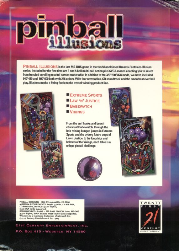 Pinball Illusions — box-2D-back (US)