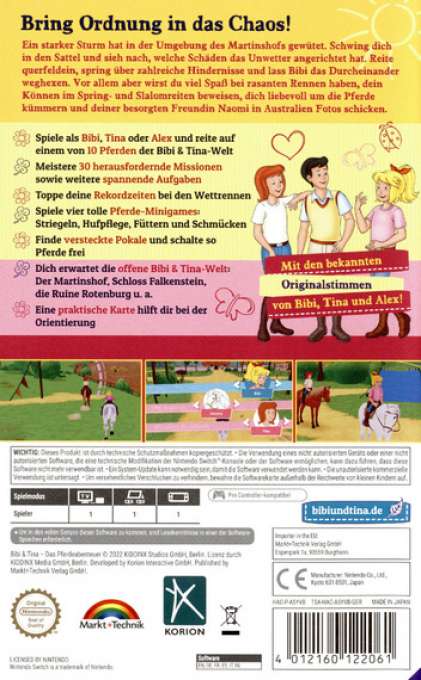 Bibi & Tina – Das Pferdeabenteuer — box-2D-back (DE)