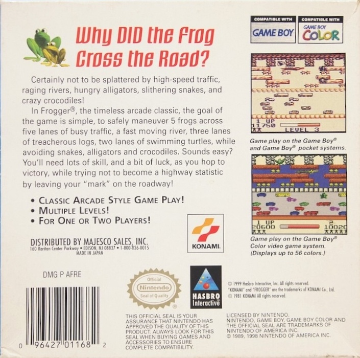 Frogger — box-2D-back (US)