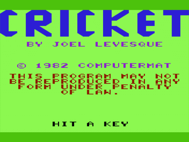 Cricket — sstitle (WOR)