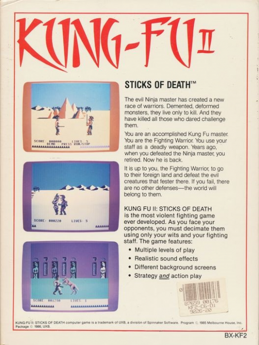 Fighting Warrior — box-2D-back (US)