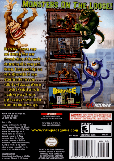 Rampage - Total Destruction — box-2D-back (US)
