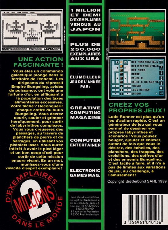 Lode Runner — box-2D-back (FR)